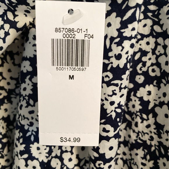 REMOVING Old Navy Blue Print Popover Medium - Picture 5 of 7